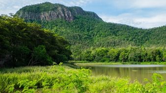 mountains lake in the north Thailand