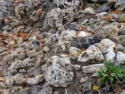 natural stones on the rock