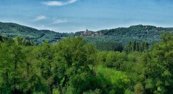 landscape of big national park in France