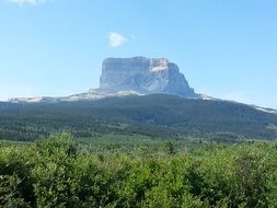 chief mountain distant view, usa, montana