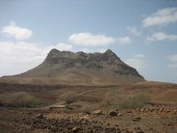 a mountain in the desert in Cape Verde