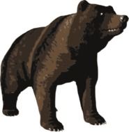 grimly brown bear, drawing
