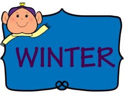 Blue winter sign clipart