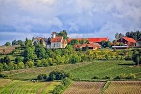 Landscape of the rural farm in Norway