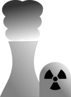 nuclear power plant symbol on white background