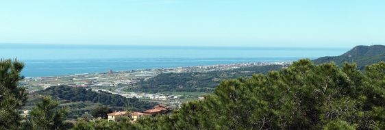 panorama of the Mediterranean area of Maresme