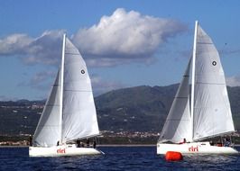 sailboats off the coast of Sicily