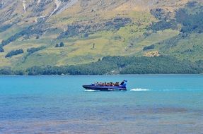 boating in the sea in summer