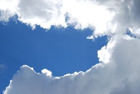 blue sky with white soft clouds