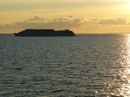 cruise ship on Lake Ladoga