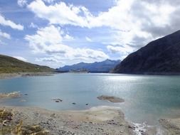cold autumn lake in switzerland