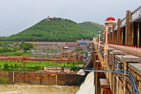 panorama view of Tungabhadra Dam in Karnataka, India