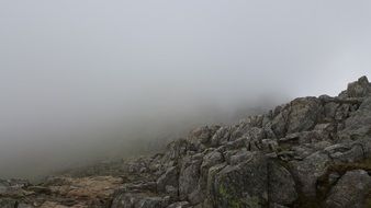 Landscape of the misty mountain top