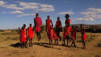 kenya mens in red