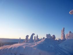 snowy lapland in Finland