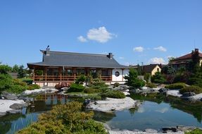 Lake in japanese garden