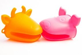 Colorful plastic animal toys