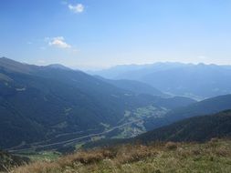 fog over the mountains in Italy