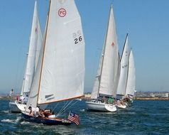 sport yachts in the sea of san diego