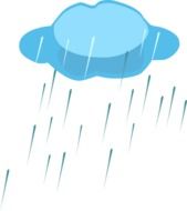blue rain cloud as a graphic