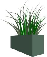 clipart of green grass in a pot