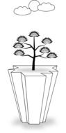 Tree and cloud clipart