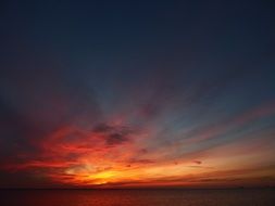 Crimson sunset over Elba