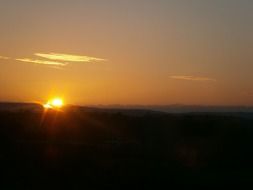 Pretty sunset on a sky