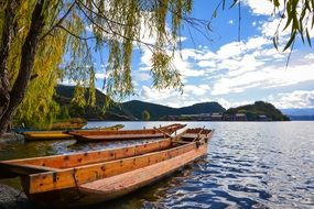 blue sky over the yunnan province