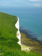 chalk cliffs in england