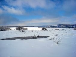 scenic countryside in winter