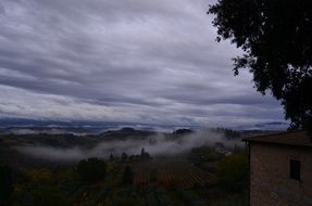 Clouds on the hills