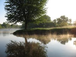 river in the morning
