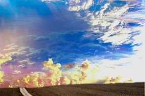 heaven mood horizon clouds sky wide