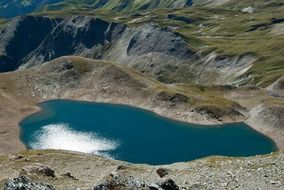 mountain lake, scenic landscape