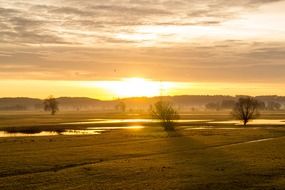 peaceful landscape in the morning