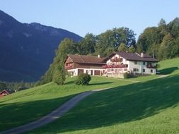 house among alpine pastures