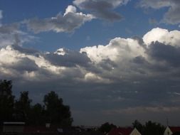 thick clouds over nature