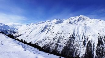 sunny mountains in Austria