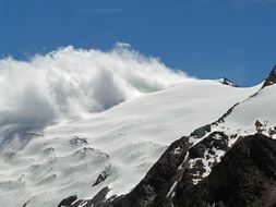 Glacier in the Alpine mountains of Austria