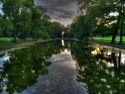 lake in a park in weimar