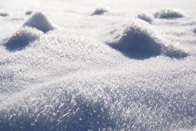 Beautiful snow in light in winter