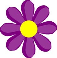 graphic image of bright purple chamomile