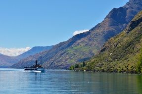 Big ship on a lake