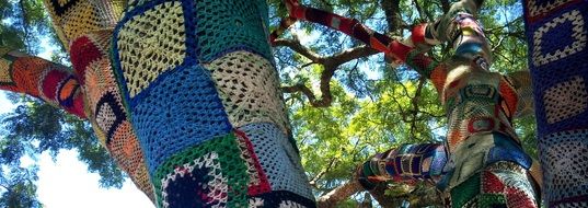 tree in crochet patchwork