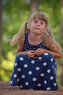 human child girl polka dot dress
