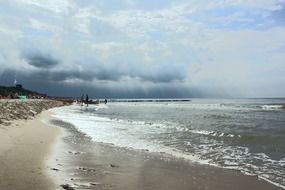 View of the beach on the Baltic Sea