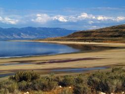 scenic Great salt lake in Utah