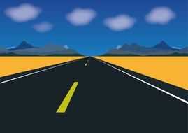 express road among yellow fields