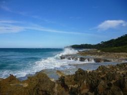 panorama of the coast in the dominican republic